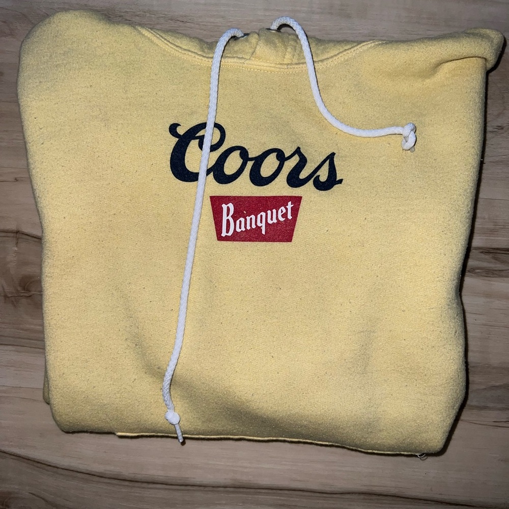 Coors Banquet yellow sweatshirt